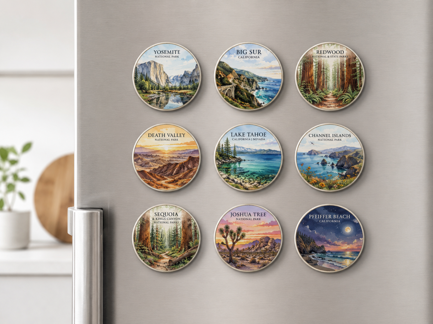 Personalized Photo Magnets – Custom Set of 9 | 2.25" Round Magnets